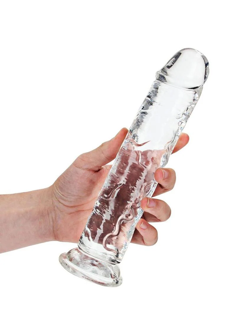 RealRock Crystal Clear Straight Dildo - Image 11