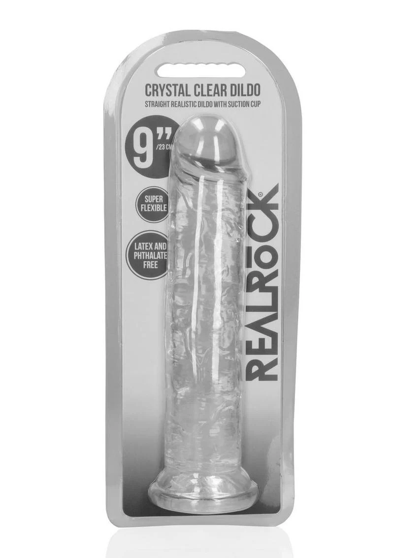 RealRock Crystal Clear Straight Dildo - Image 12