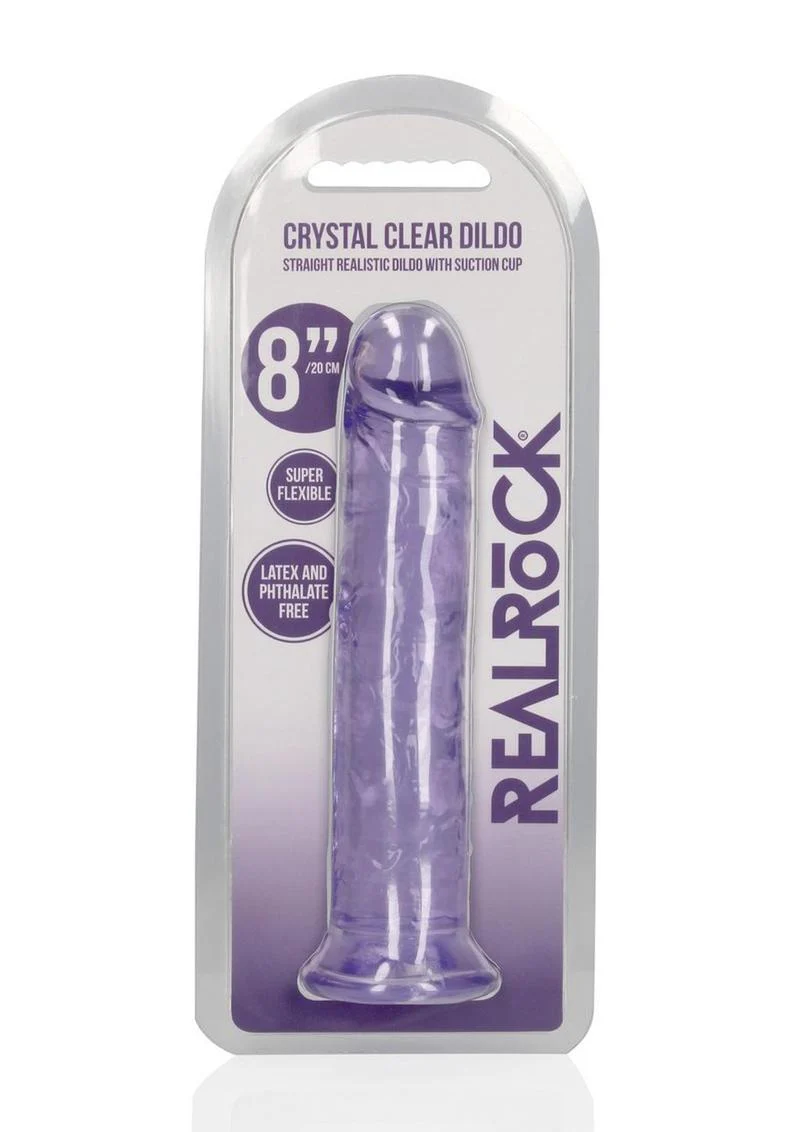 RealRock Crystal Clear Straight Dildo - Image 16