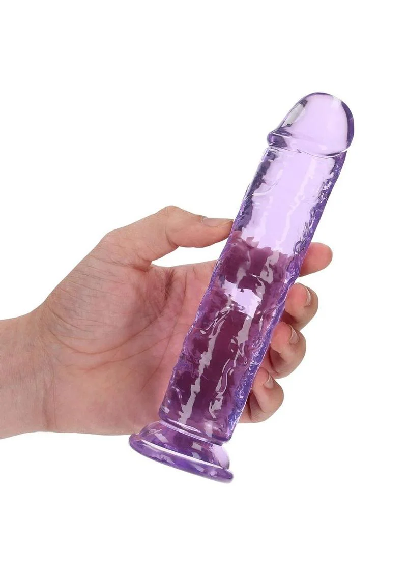 RealRock Crystal Clear Straight Dildo - Image 24