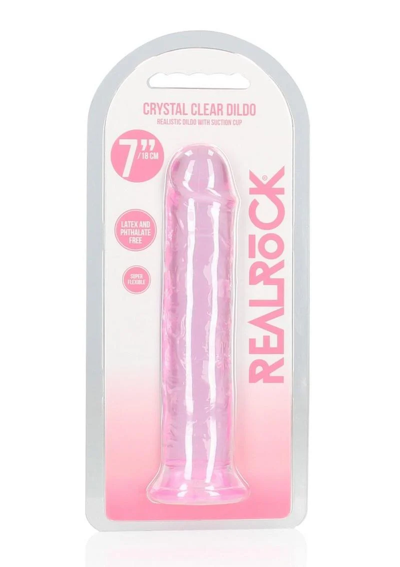 RealRock Crystal Clear Straight Dildo - Image 26