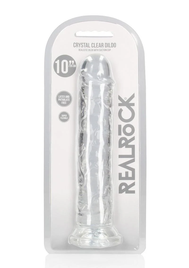 RealRock Crystal Clear Straight Dildo - Image 58