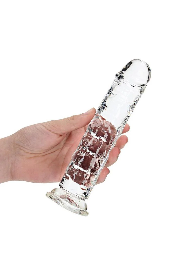 RealRock Crystal Clear Straight Dildo with Suction Cup - Image 3