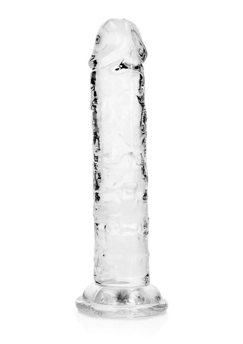 RealRock Crystal Clear Straight Dildo with Suction Cup - Image 4