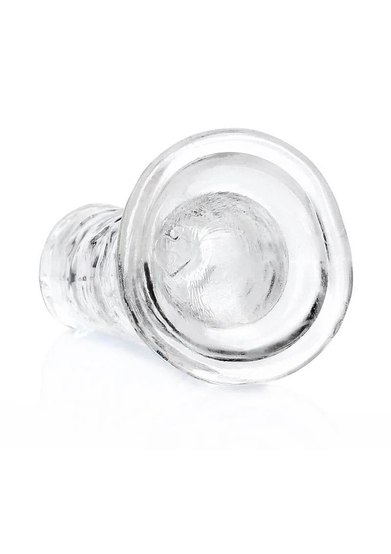 RealRock Crystal Clear Straight Dildo with Suction Cup - Image 5