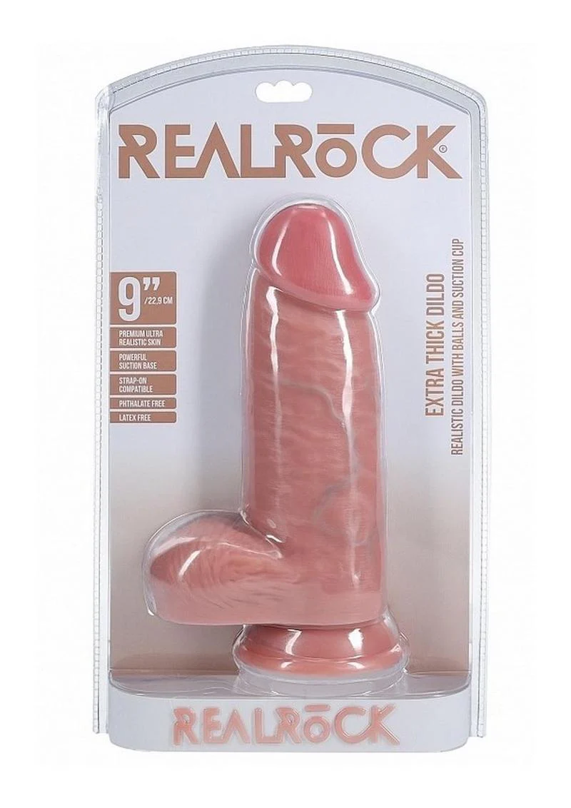 Realrock Extra Thick Dildo with Balls And Suction Cup - Image 19