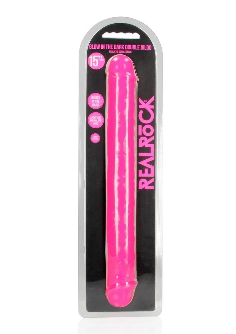 RealRock Glow in the Dark Double Dildo 15 Inch Dual-Ended Design - Image 11