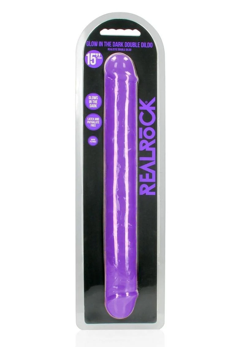 RealRock Glow in the Dark Double Dildo 15 Inch Dual-Ended Design - Image 12
