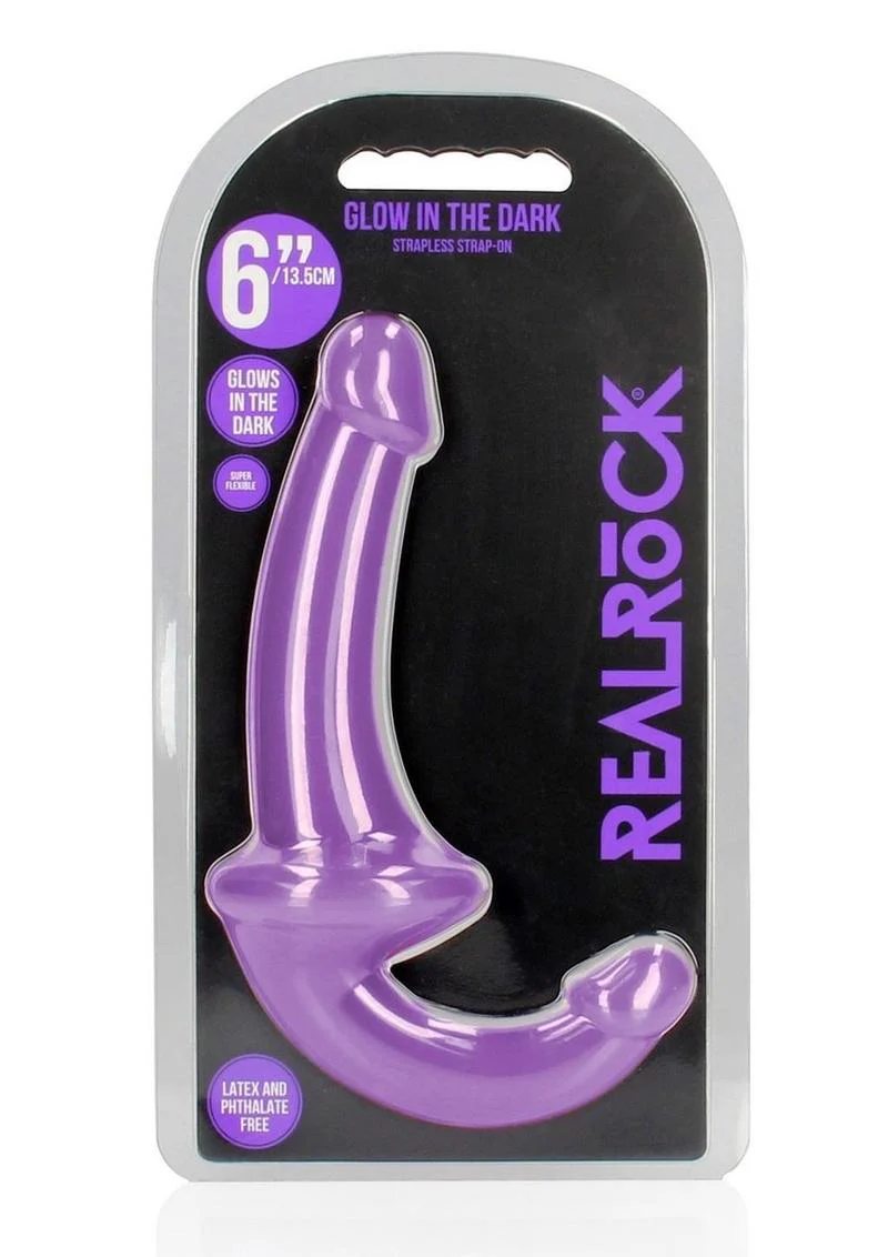 RealRock Glow in the Dark Strapless Strap-On Dildo - Image 12