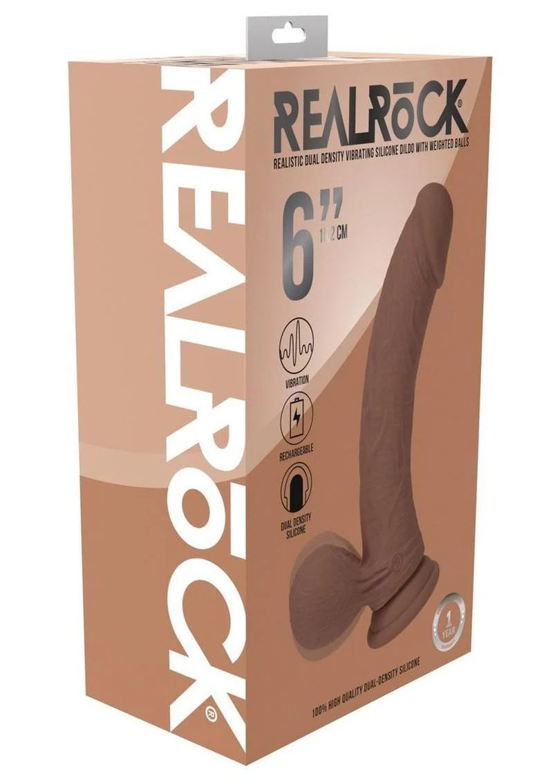 RealRock Rechargeable Dual Density Vibrating Dildo 6 Inch - Image 25
