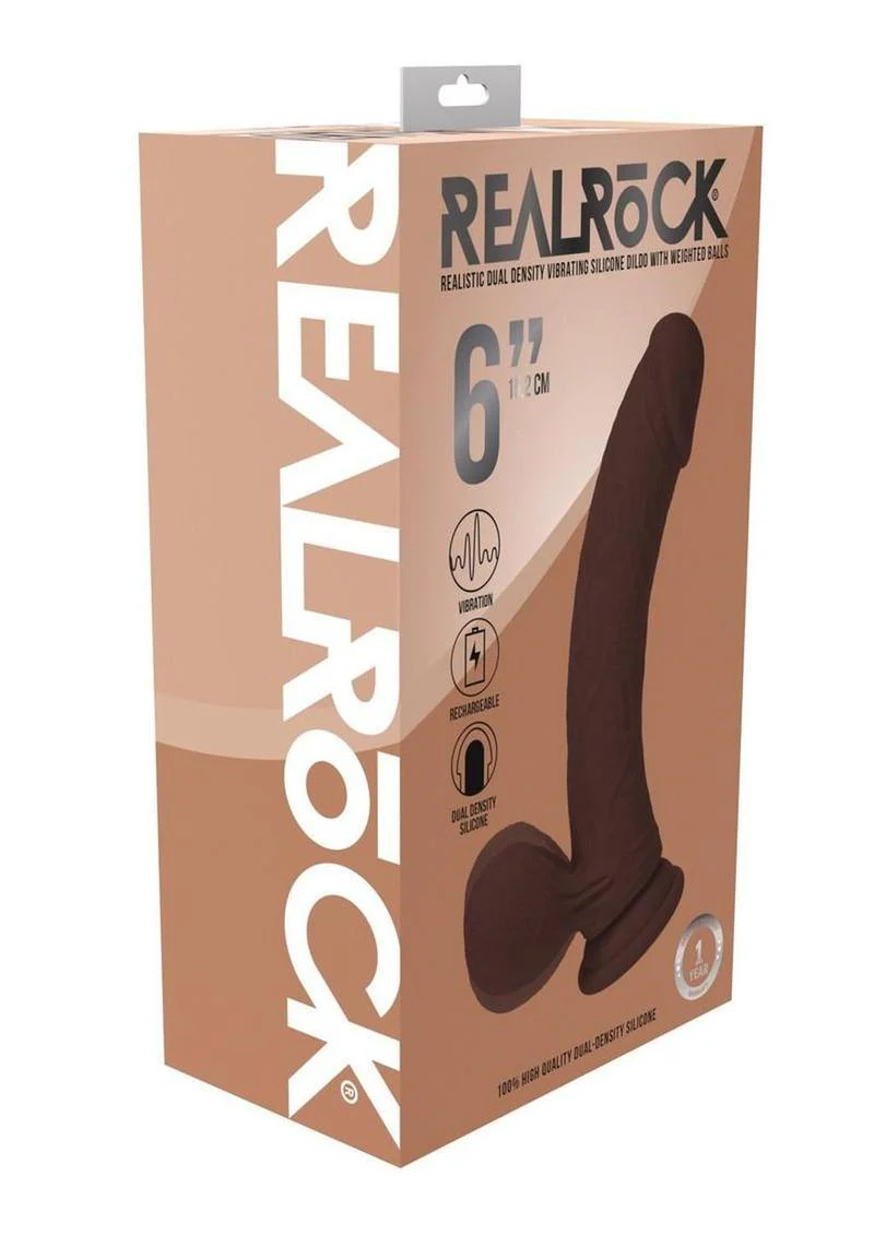 RealRock Rechargeable Dual Density Vibrating Dildo 6 Inch - Image 26