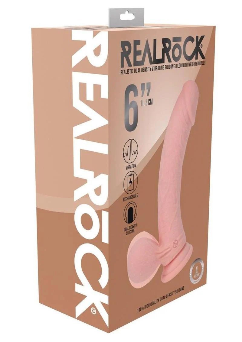 RealRock Rechargeable Dual Density Vibrating Dildo 6 Inch - Image 27