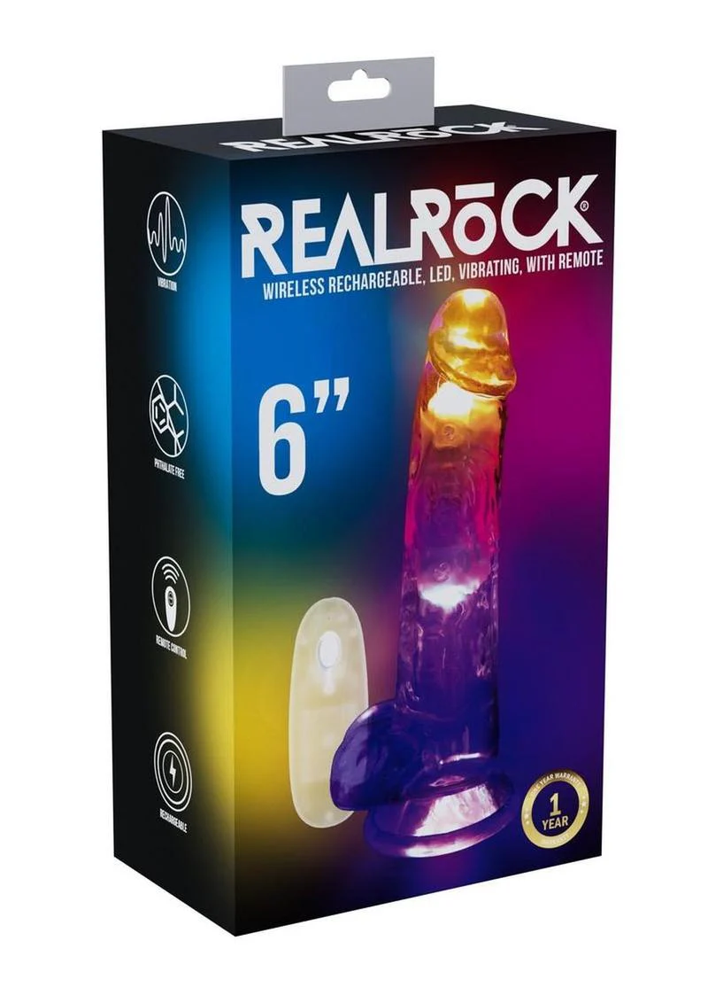 RealRock Rechargeable LED Vibrating Dildo - Image 10