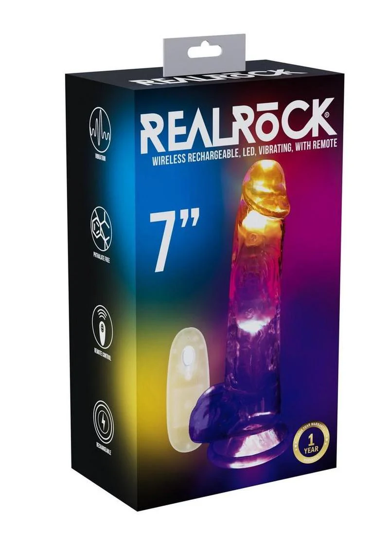 RealRock Rechargeable LED Vibrating Dildo - Image 11