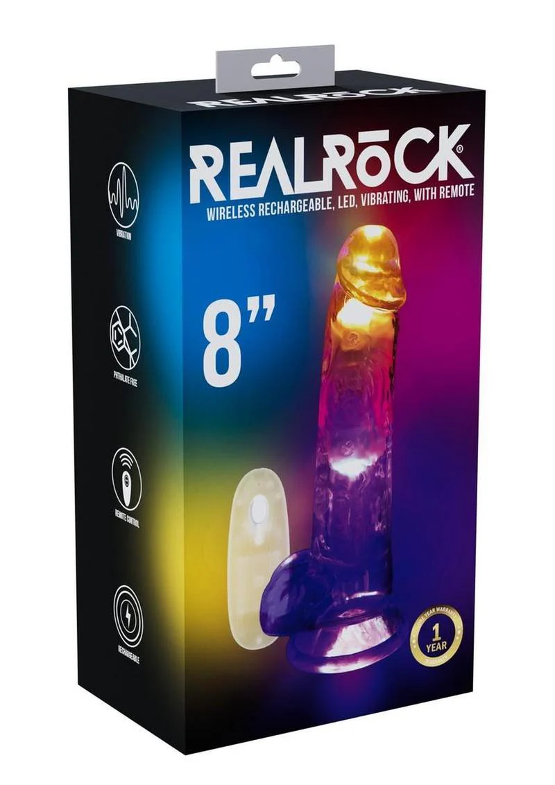 RealRock Rechargeable LED Vibrating Dildo - Image 12