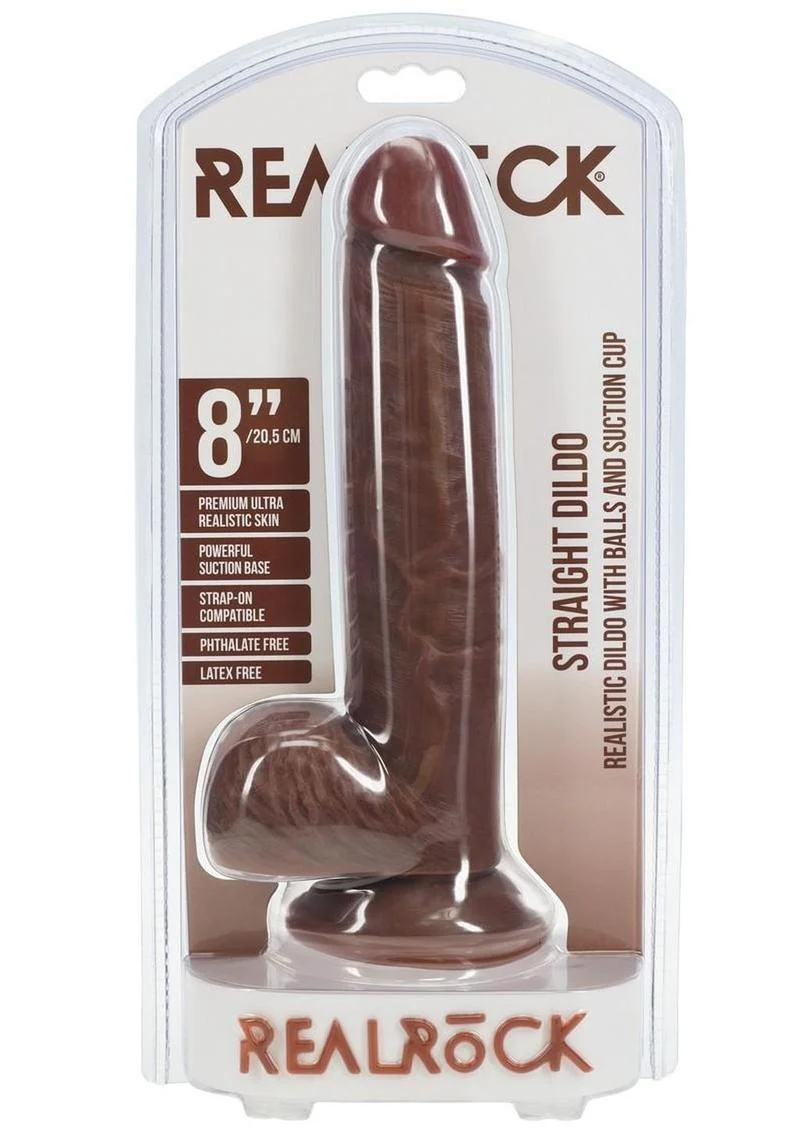 RealRock Straight Realistic Dildo with Balls 7 Inch - Image 12