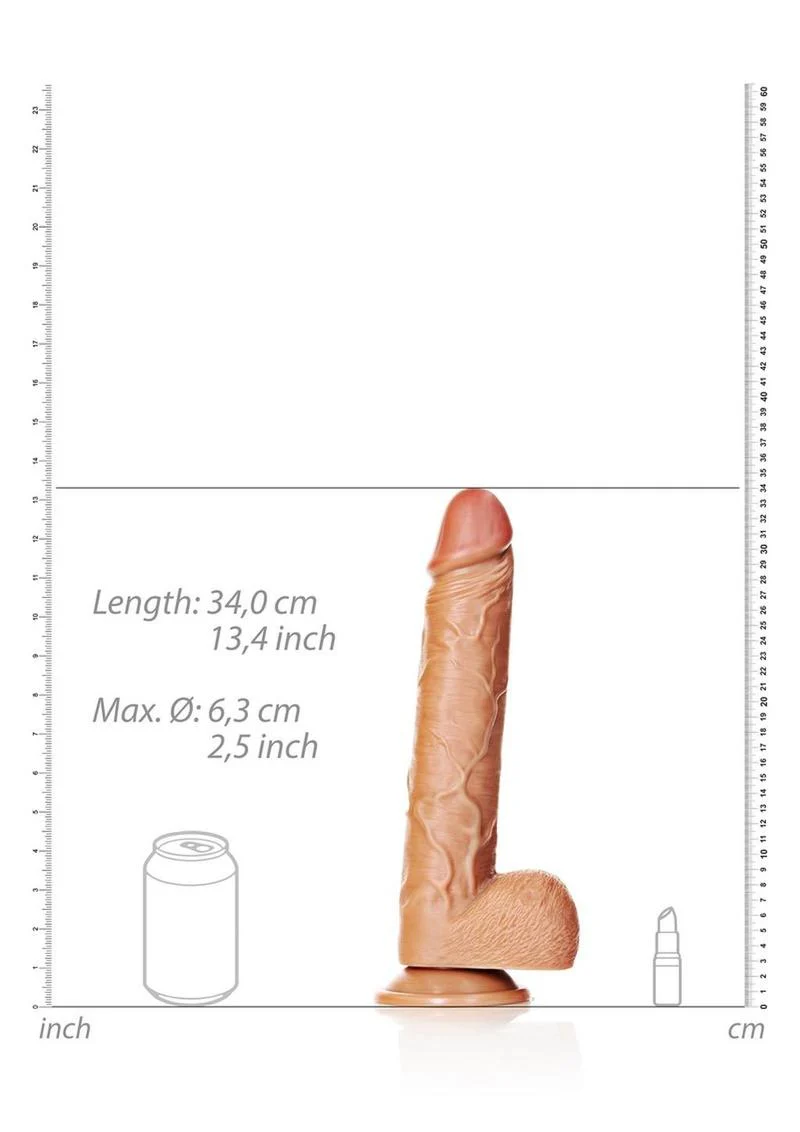 RealRock Straight Realistic Dildo with Balls And Suction Base - Image 15