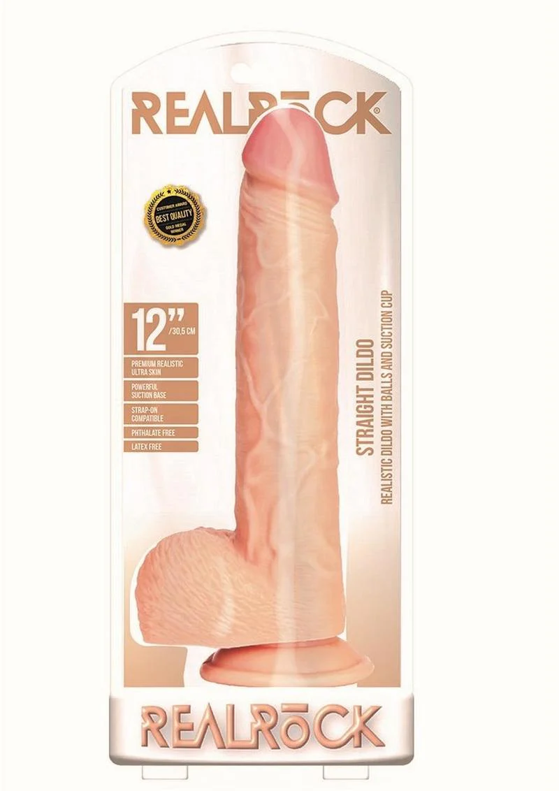 RealRock Straight Realistic Dildo with Balls And Suction Base - Image 17