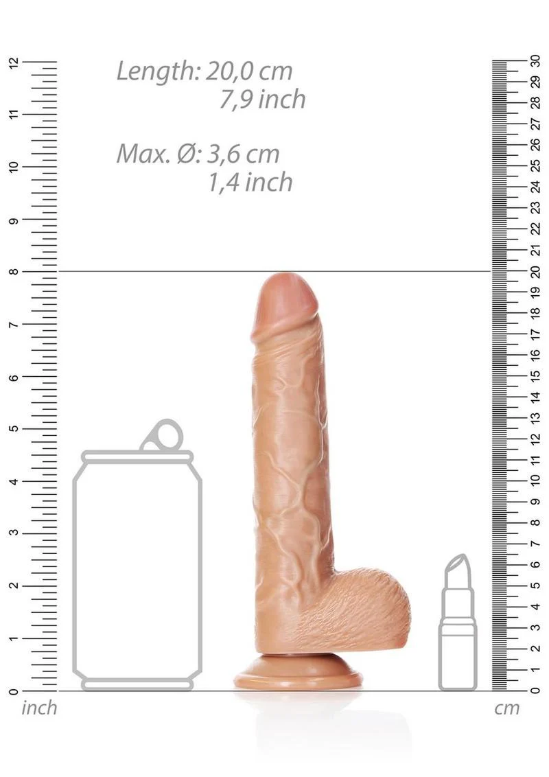RealRock Straight Realistic Dildo with Balls And Suction Base - Image 22
