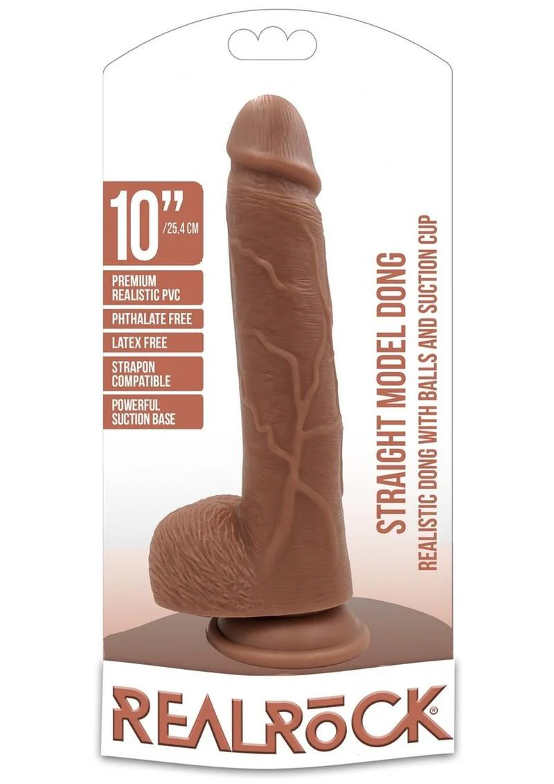 RealRock Straight Realistic Dildo with Balls And Suction Base - Image 29