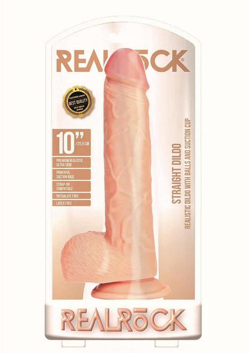 RealRock Straight Realistic Dildo with Balls And Suction Base - Image 30