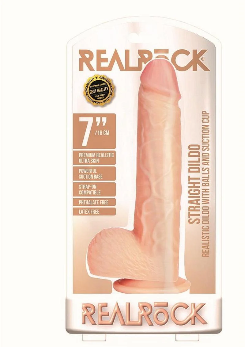 RealRock Straight Realistic Dildo with Balls And Suction Base - Image 35