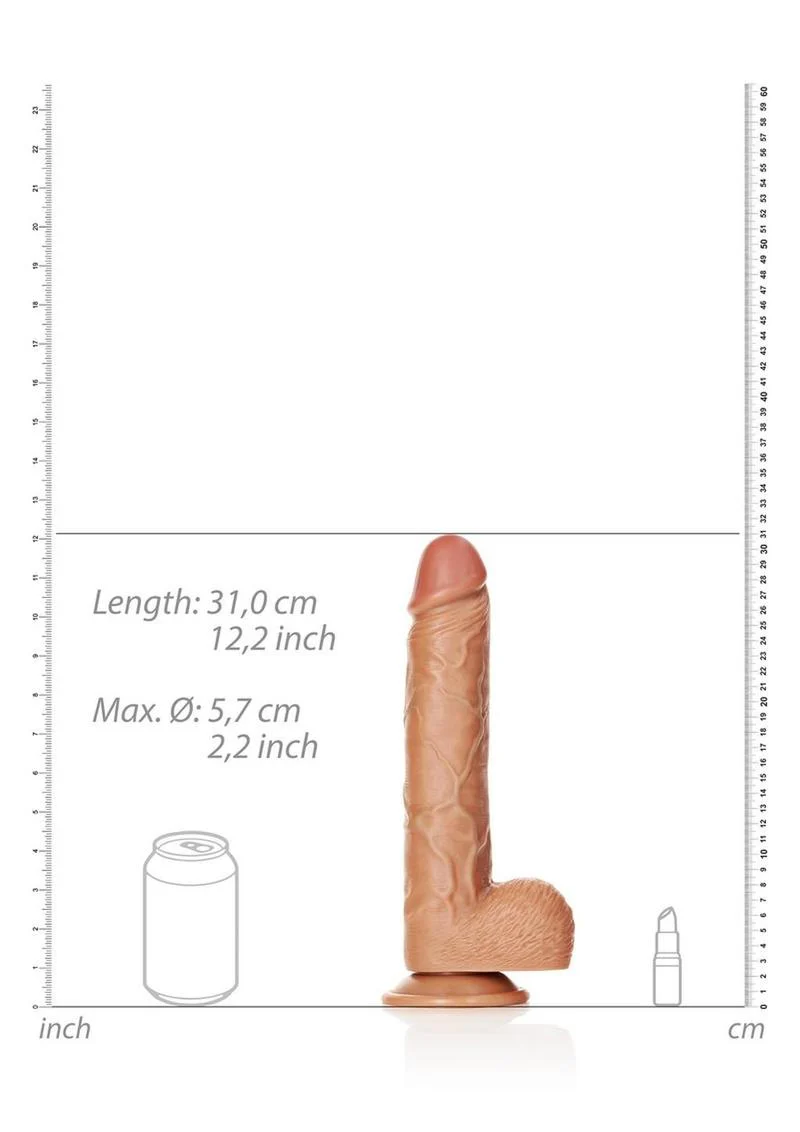 RealRock Straight Realistic Dildo with Balls And Suction Base - Image 9