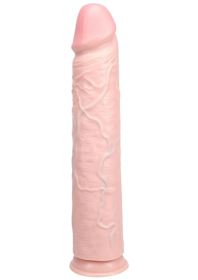 RealRock Ultra Realistic Skin Extra Large Straight Dildo with Suction Cup - Image 2