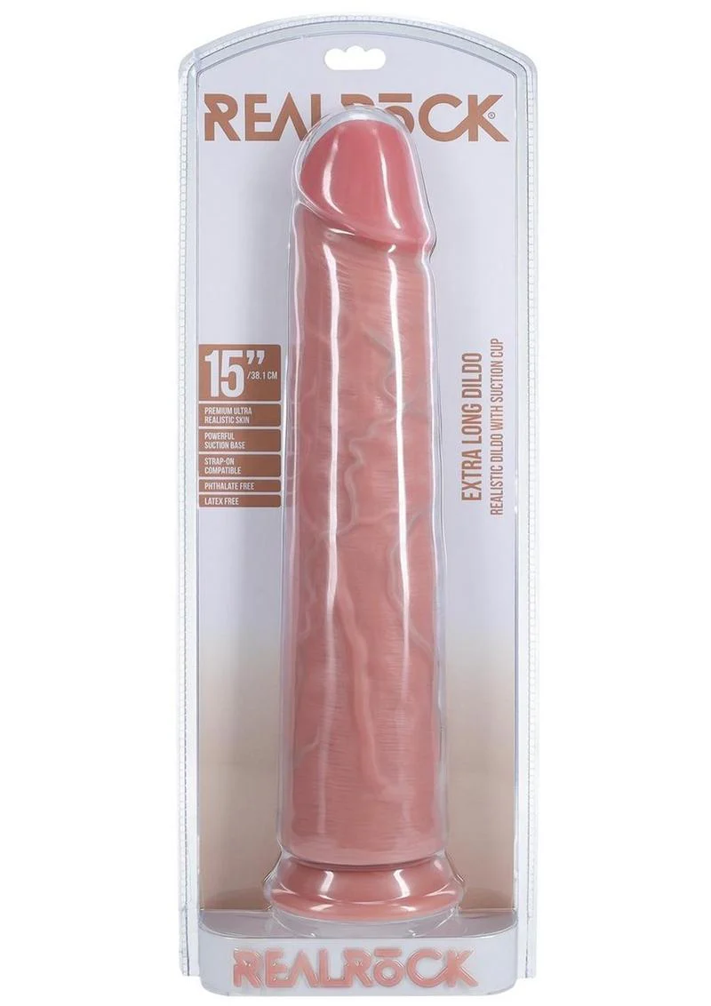 RealRock Ultra Realistic Skin Extra Large Straight Dildo with Suction Cup - Image 20