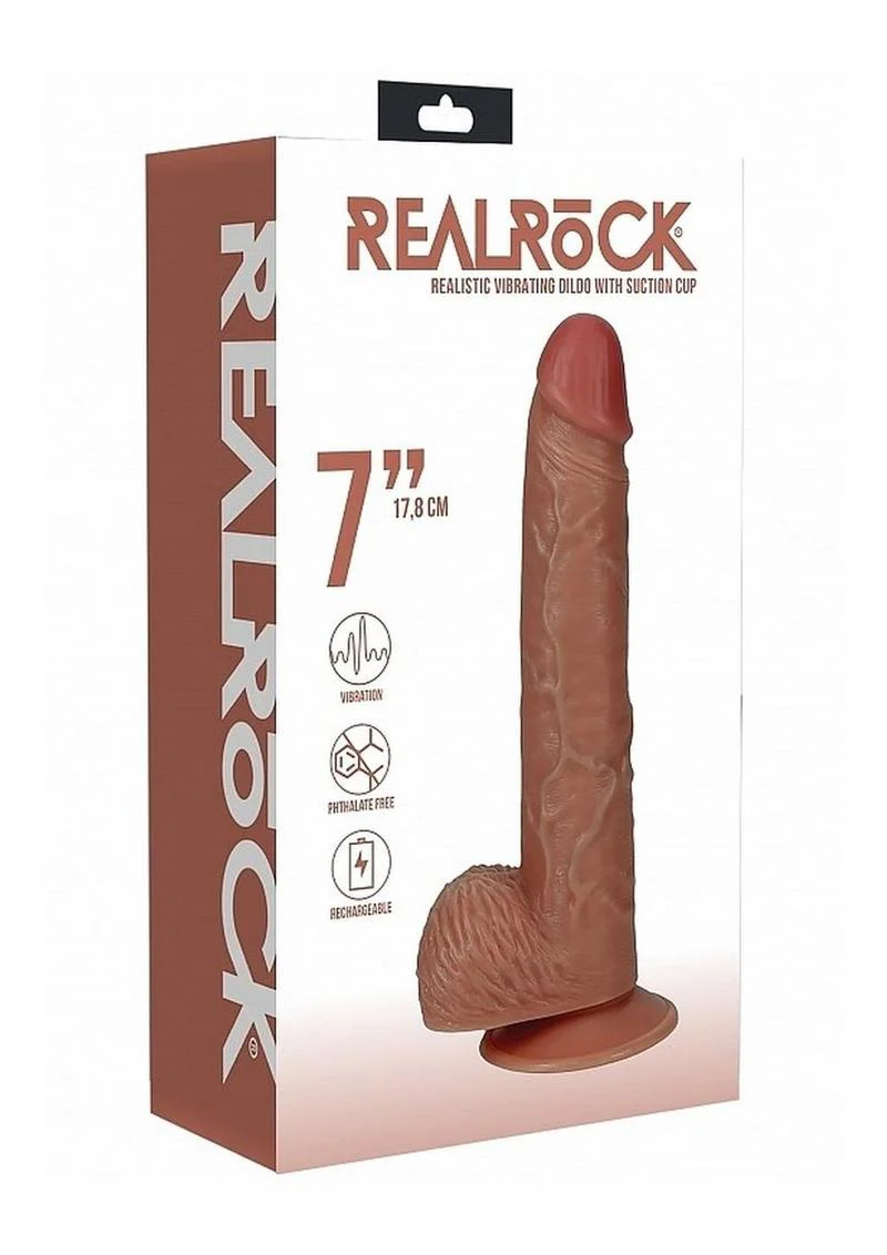 Realrock Vibrating Dildo with Balls Regular Straight - Image 16