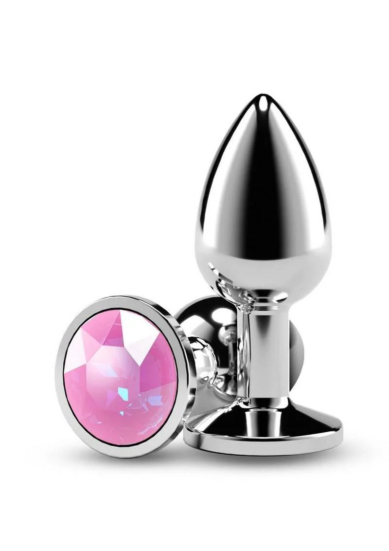 Rear Assets Aluminum Anal Plug with Pink Gem - Image 3