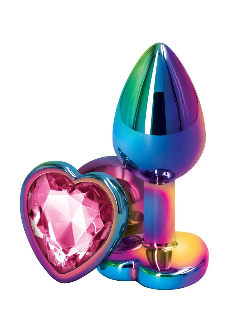 Rear Assets Multicolor Heart Anal Plug - Image 3