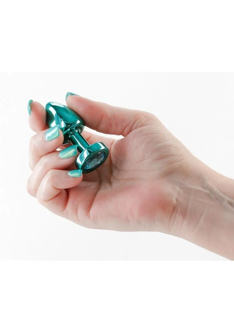 Rear Assets Petite Aluminum Anal Plug with Gem - Image 12
