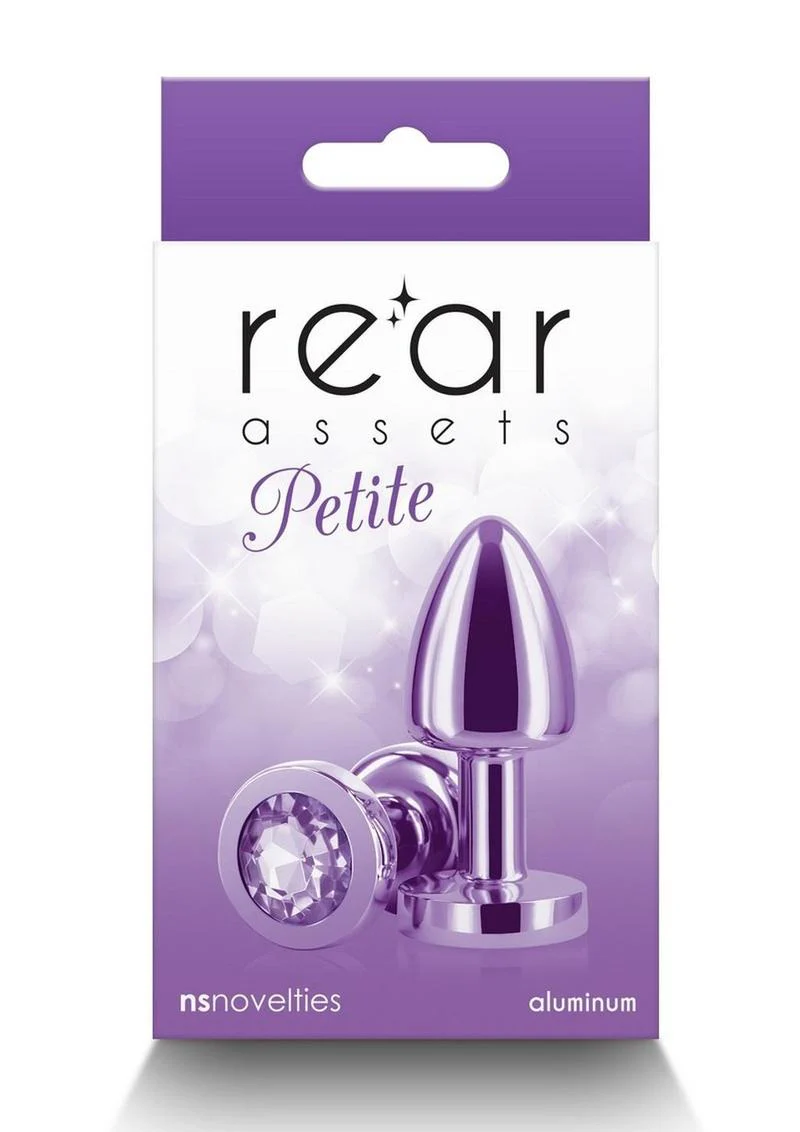 Rear Assets Petite Aluminum Anal Plug with Gem - Image 19