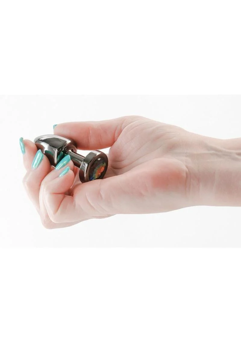 Rear Assets Petite Aluminum Anal Plug with Gem - Image 4