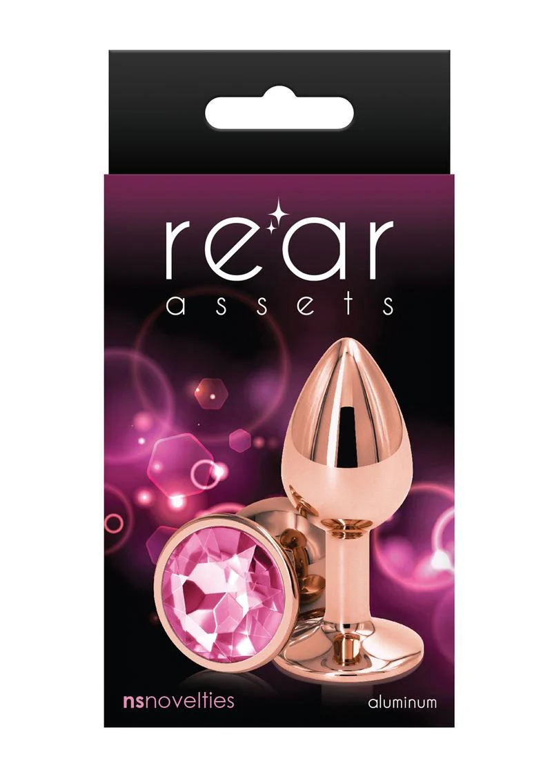 Rear Assets Rose Comfortable Gold Aluminum Anal Plug - Image 10
