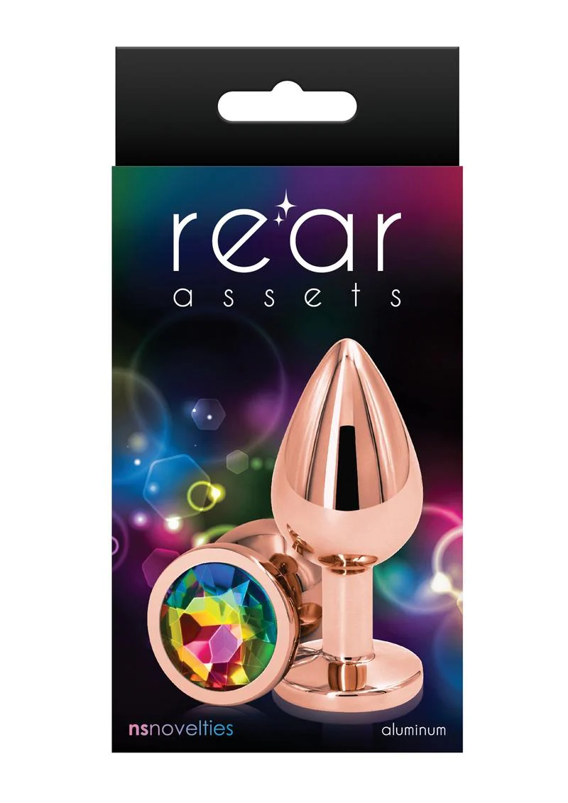 Rear Assets Rose Comfortable Gold Aluminum Anal Plug - Image 12