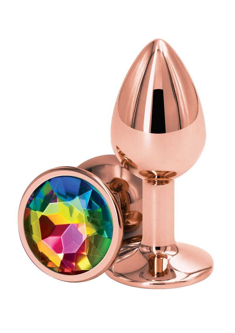 Rear Assets Rose Comfortable Gold Aluminum Anal Plug - Image 4