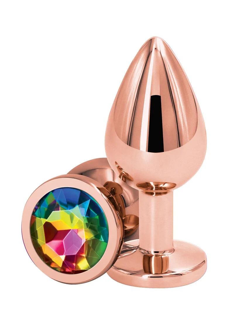 Rear Assets Rose Comfortable Gold Aluminum Anal Plug - Image 5