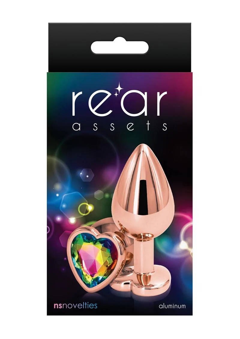 Rear Assets Rose Gold Aluminum Heart-Shaped Anal Plug - Image 10