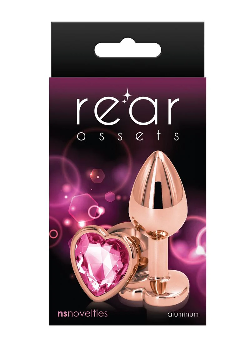 Rear Assets Rose Gold Aluminum Heart-Shaped Anal Plug - Image 11