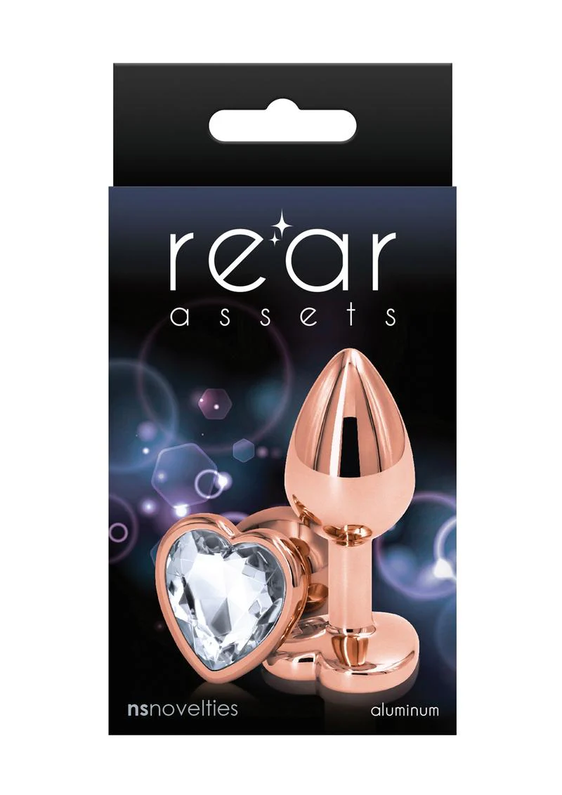 Rear Assets Rose Gold Aluminum Heart-Shaped Anal Plug - Image 12