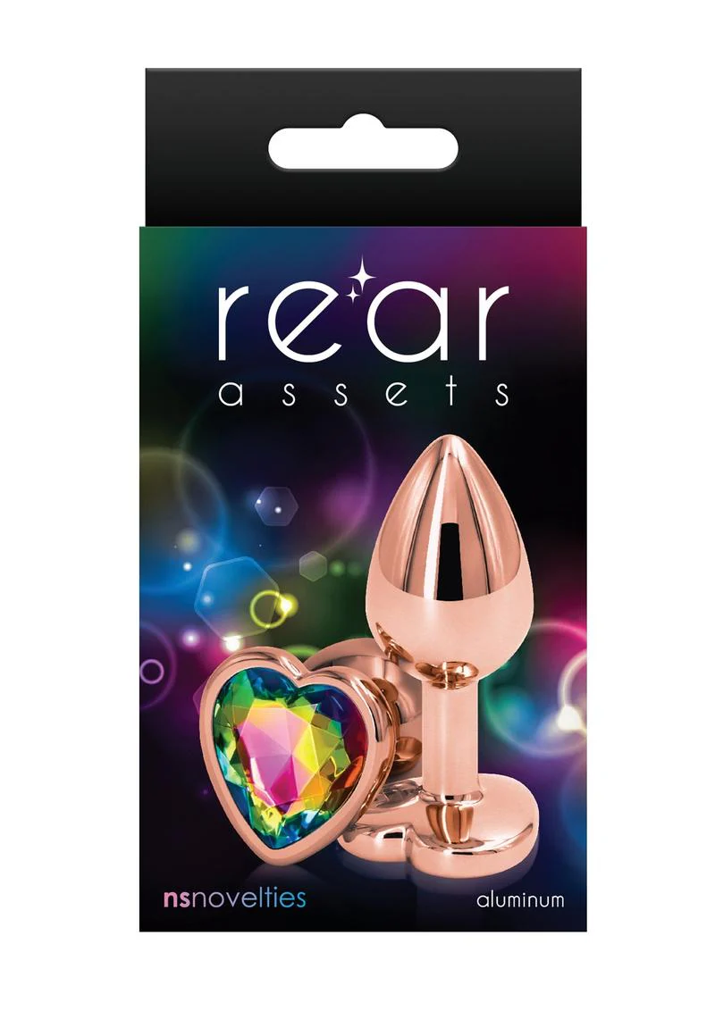 Rear Assets Rose Gold Aluminum Heart-Shaped Anal Plug - Image 7