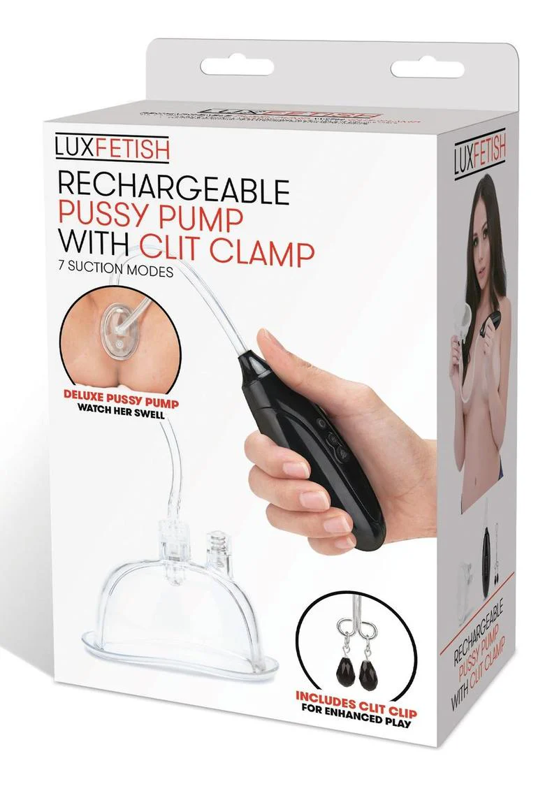 Rechargeable Pussy Pump with Clit Clamp - Image 4