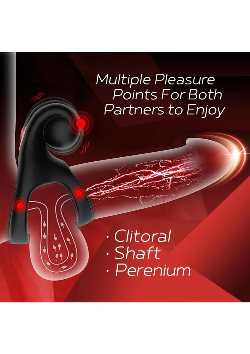 Red Dot V2 Rechargeable Silicone Vibrating Cock Ring with Remote Control - Image 2