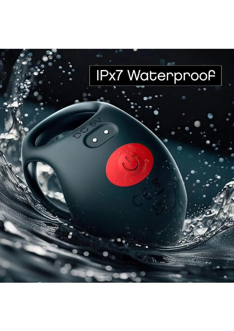 Red Dot V3 Rechargeable Silicone Vibrating Cock Ring with Remote Control - Image 3