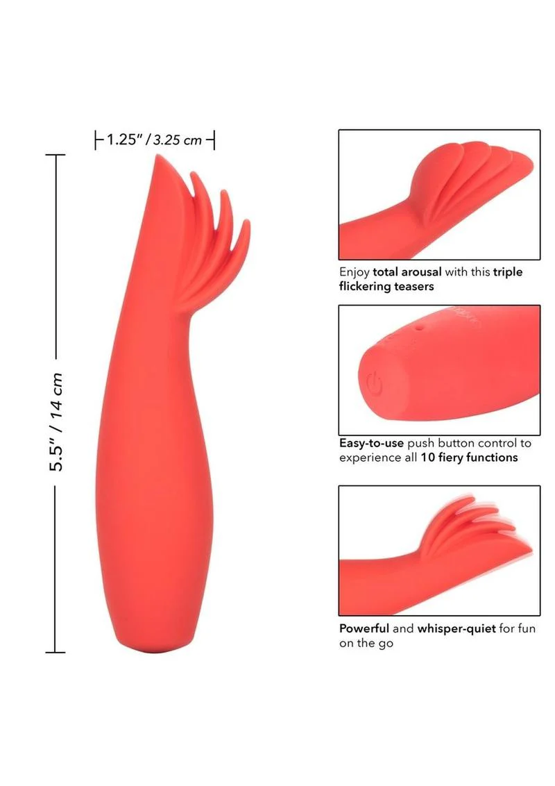 Red Hot Blaze Clitoral Stimulation Silicone Rechargeable Waterproof - Image 4