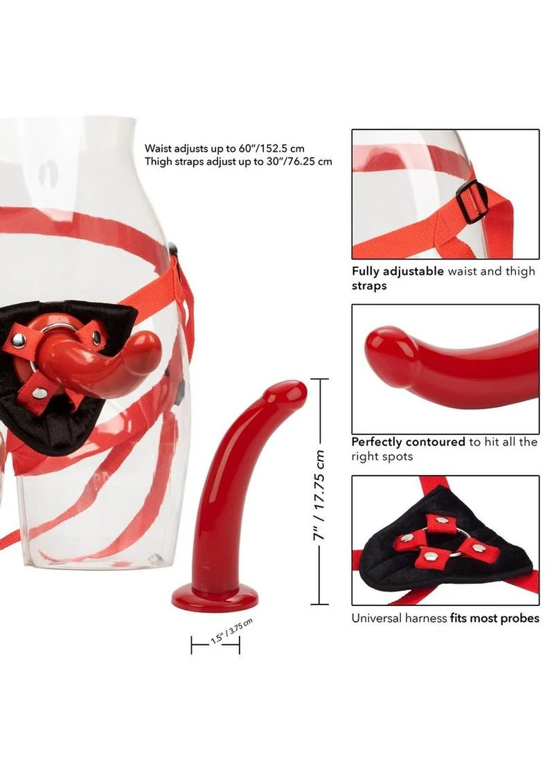 Red Rider Adjustable Strap-On Harness - Image 3
