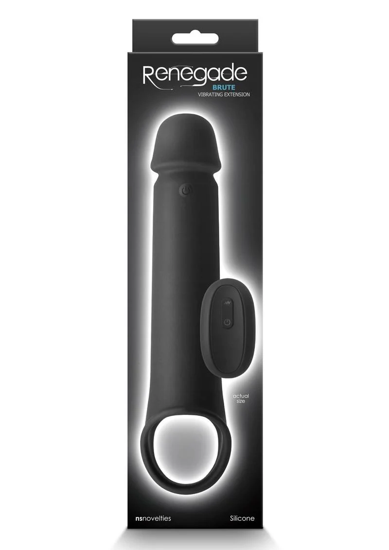 Renegade Brute Rechargeable Vibrating Silicone Penis Extension - Image 4