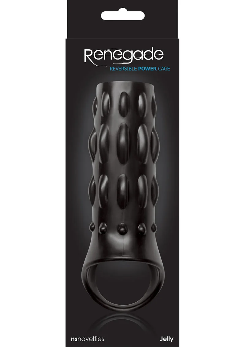 Renegade Reversible Power Cage Penis Sleeve Textured Jelly - Image 3